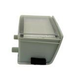 plastic electrical junction box with transparent cover and two side connectors