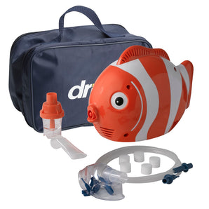 Drive Medical Fish Pediatric Compressor Nebulizer with Disposable and Reusable Nebulizers-OPEN BOX