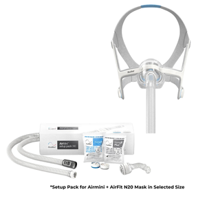 ResMed | AirFit N20 Mask + Setup Pack for AirMini Auto Travel CPAP Machine