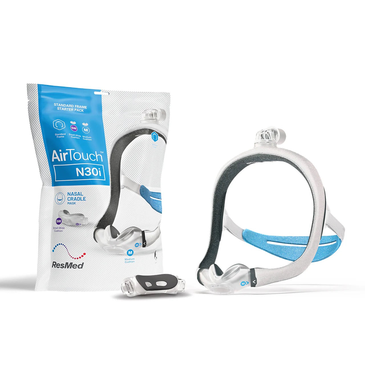 thumbnail image 2 of ResMed AirFit N30 Nasal Cushion, Small Wide 2 of 11