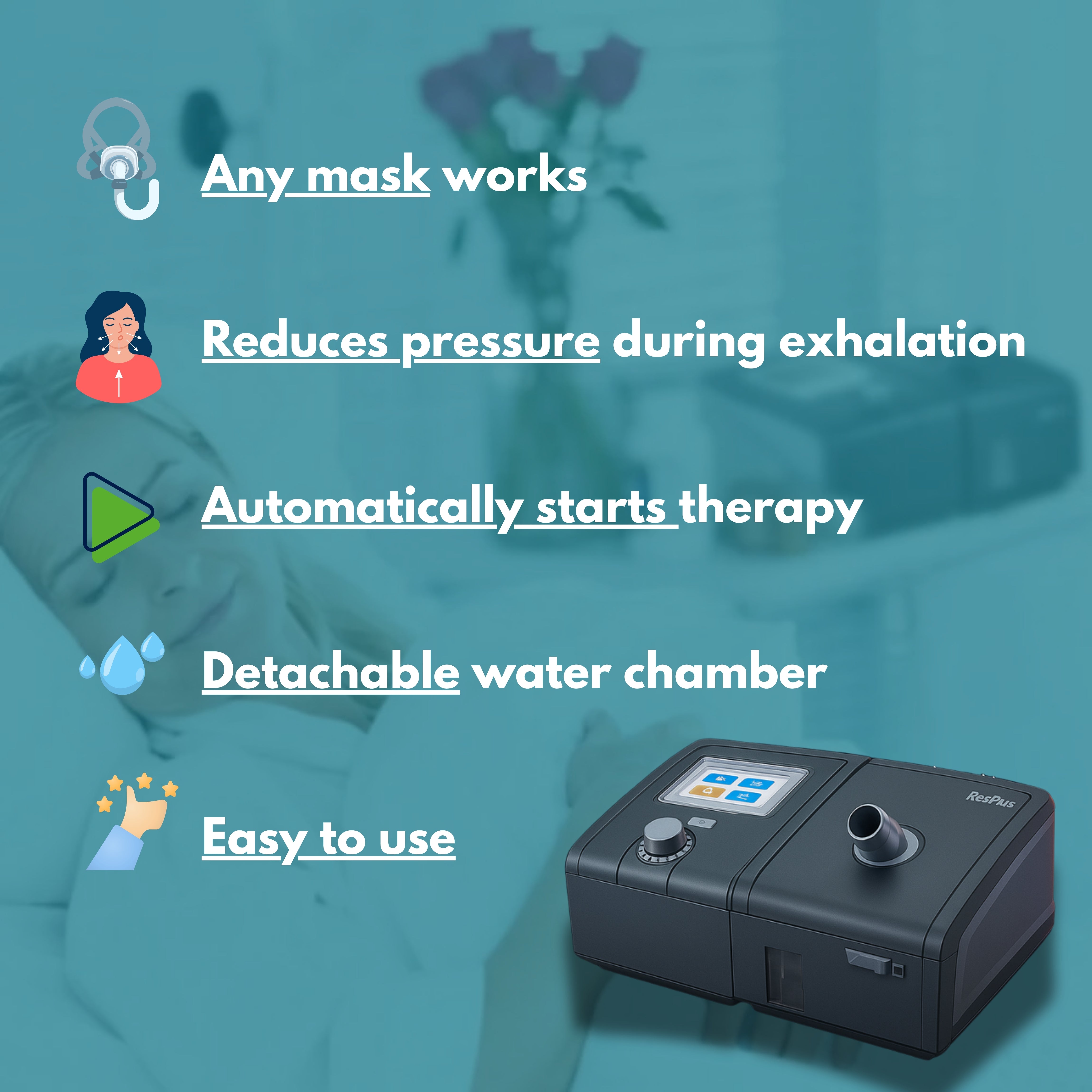 Beyond Medical ResPlus Auto CPAP with Humidifier | RespShop