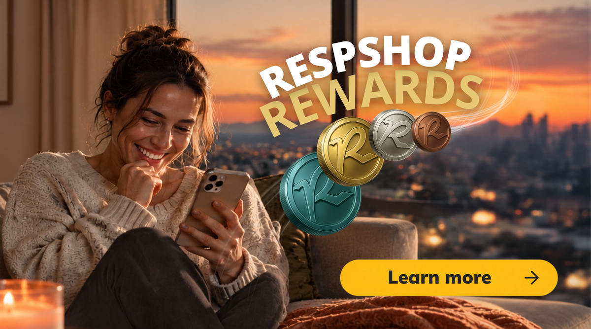 RespShop Rewards program: earn points on every CPAP purchase and redeem them on your next order.