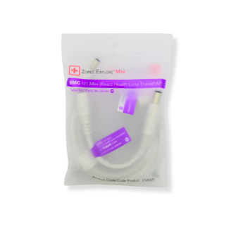 Zopec | Explore Mini CPAP Battery Cable Kit | AirMini / AirSense11, AirSense10, Breas Z1 / Z2, Transcend Micro, Philips Respironics DreamStation 1/2, React Health Luna travelPAP