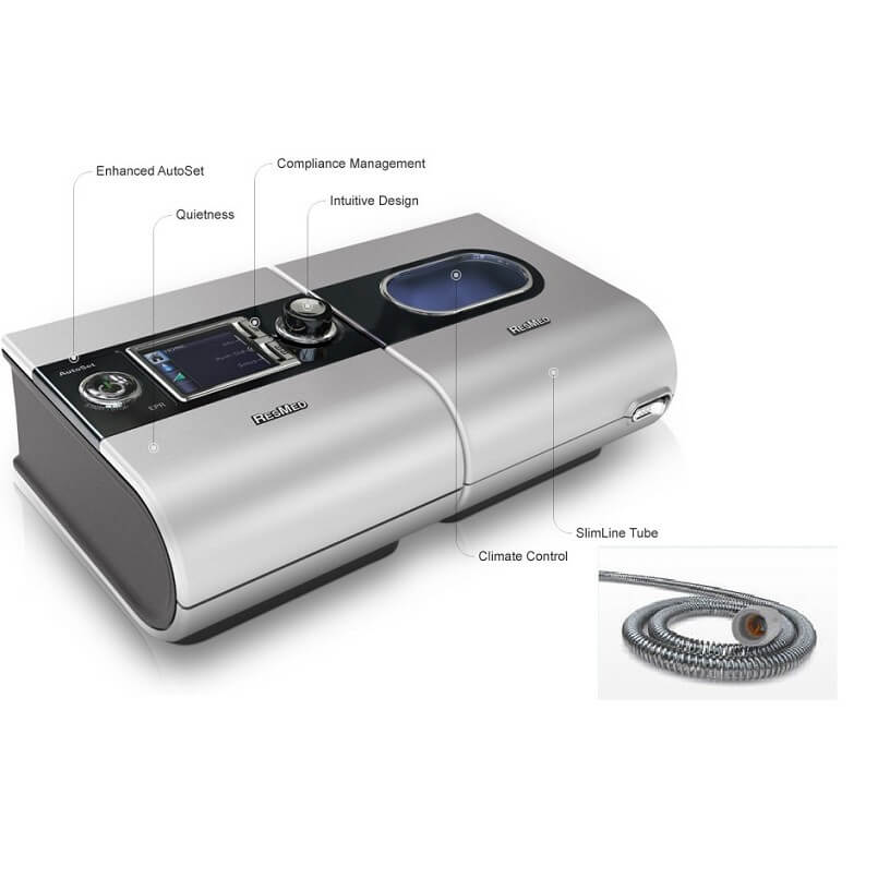 ResMed S9 Escape Auto CPAP with H5i Humidifier and ClimateLine Tube
